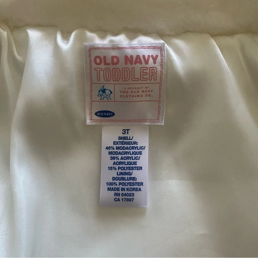 NWOT-OLD NAVY-GIRLS PLUSH COAT